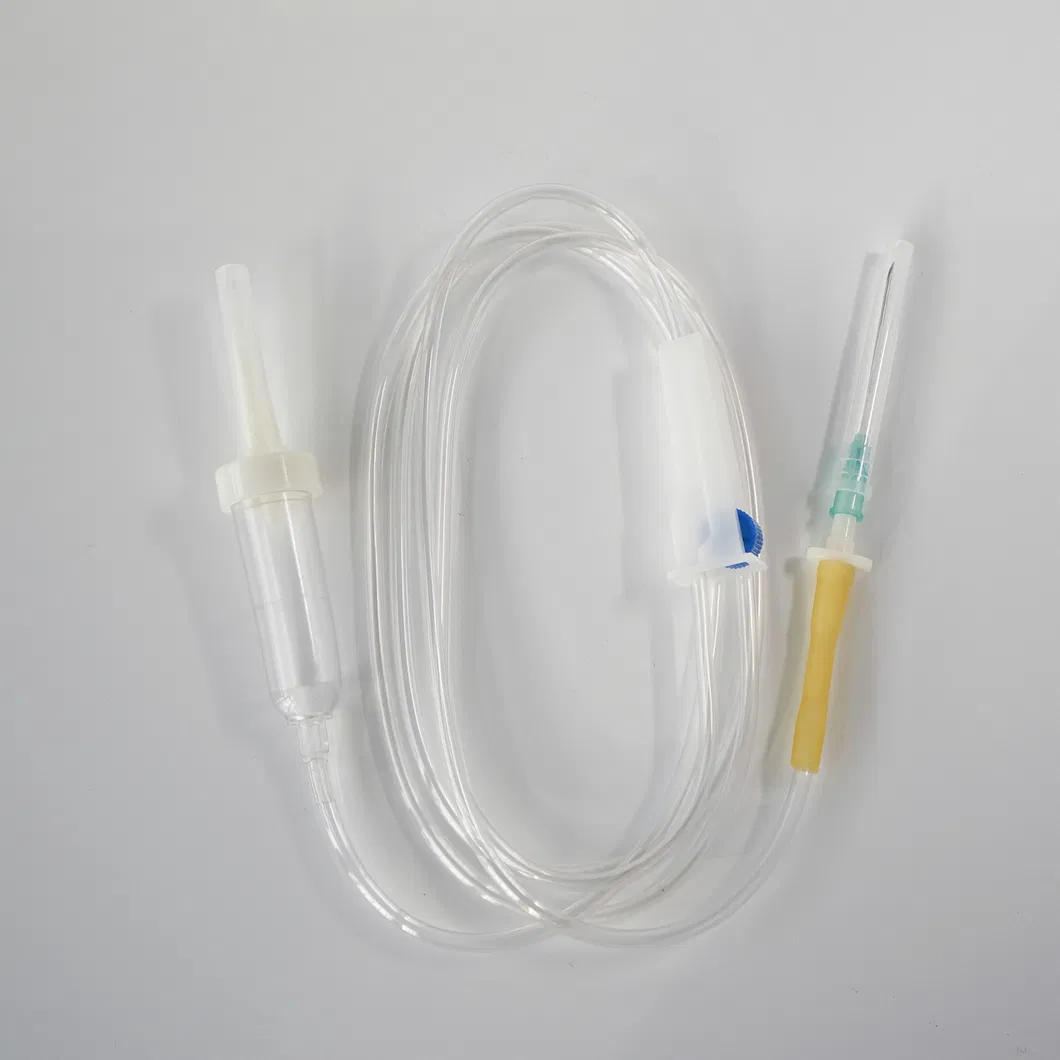 Juego de infusión médica estéril desechable con aguja