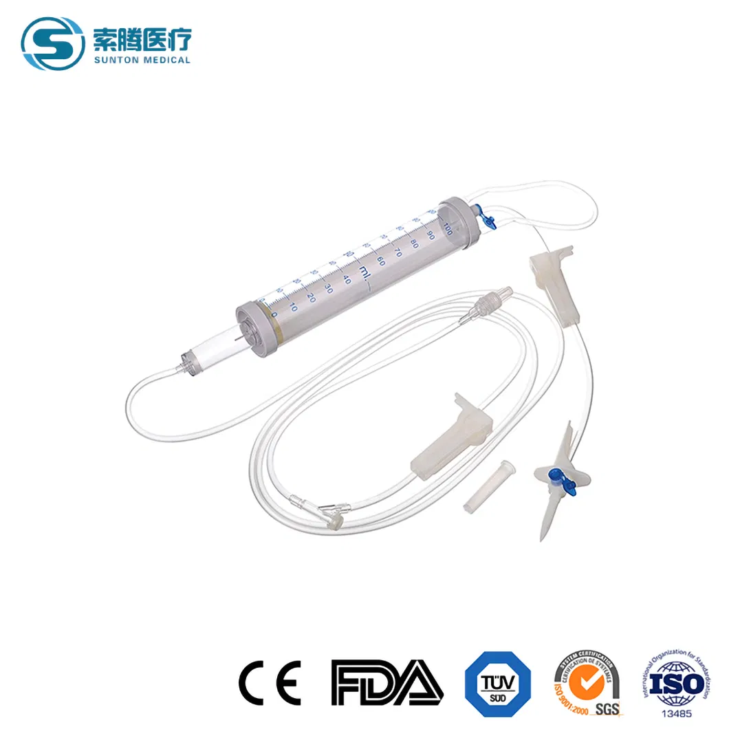 Conjunto de infusión Sunton Burette China Proveedor de conjunto de infusión IV Consumible médico desechable conjunto de infusión de titulación conjunto de infusión