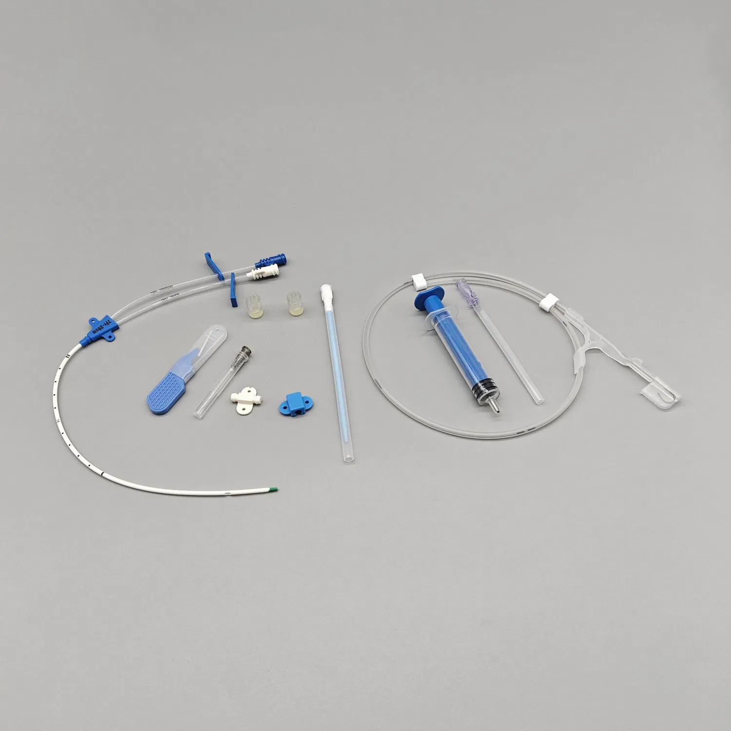 Kit de catéter venoso central de doble lumen de suministro médico con opciones de configuración múltiple
