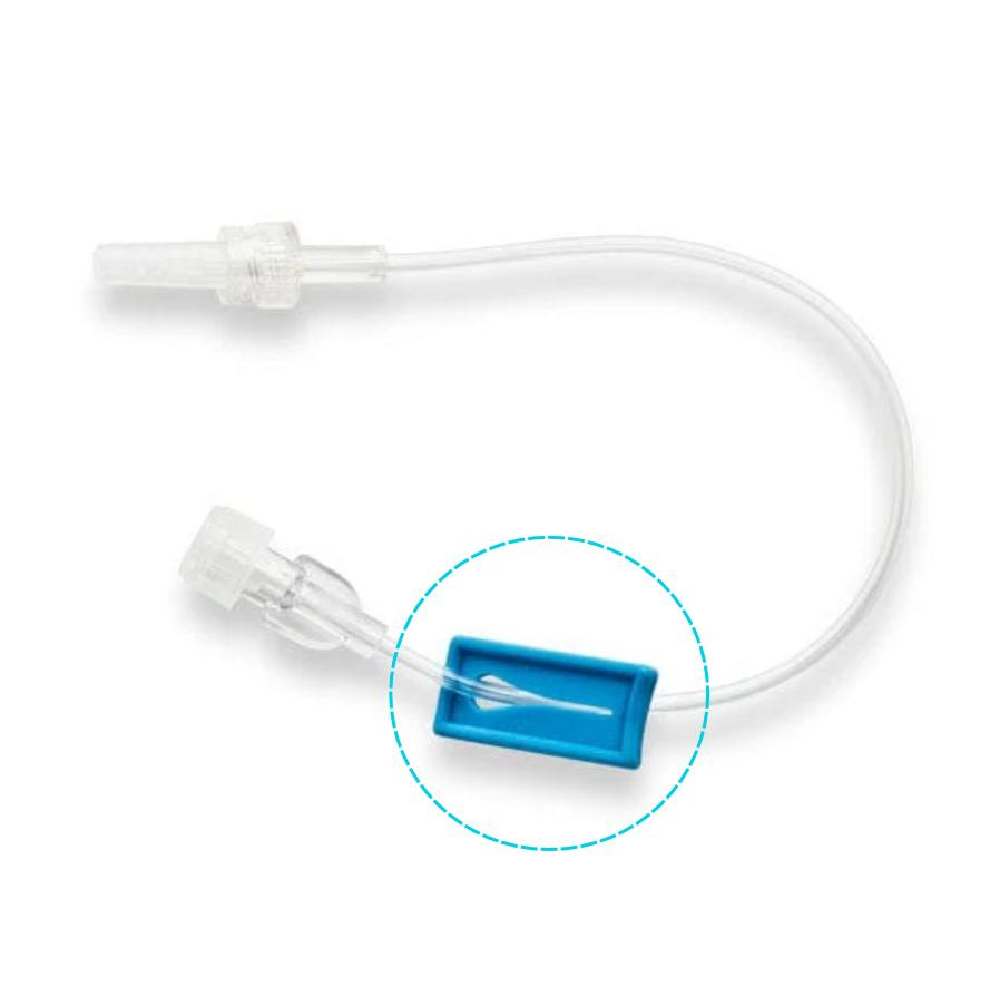 Conjunto de extensión IV médico Robert con pinza deslizante ISO13485 Accesorios para conjunto de infusión
