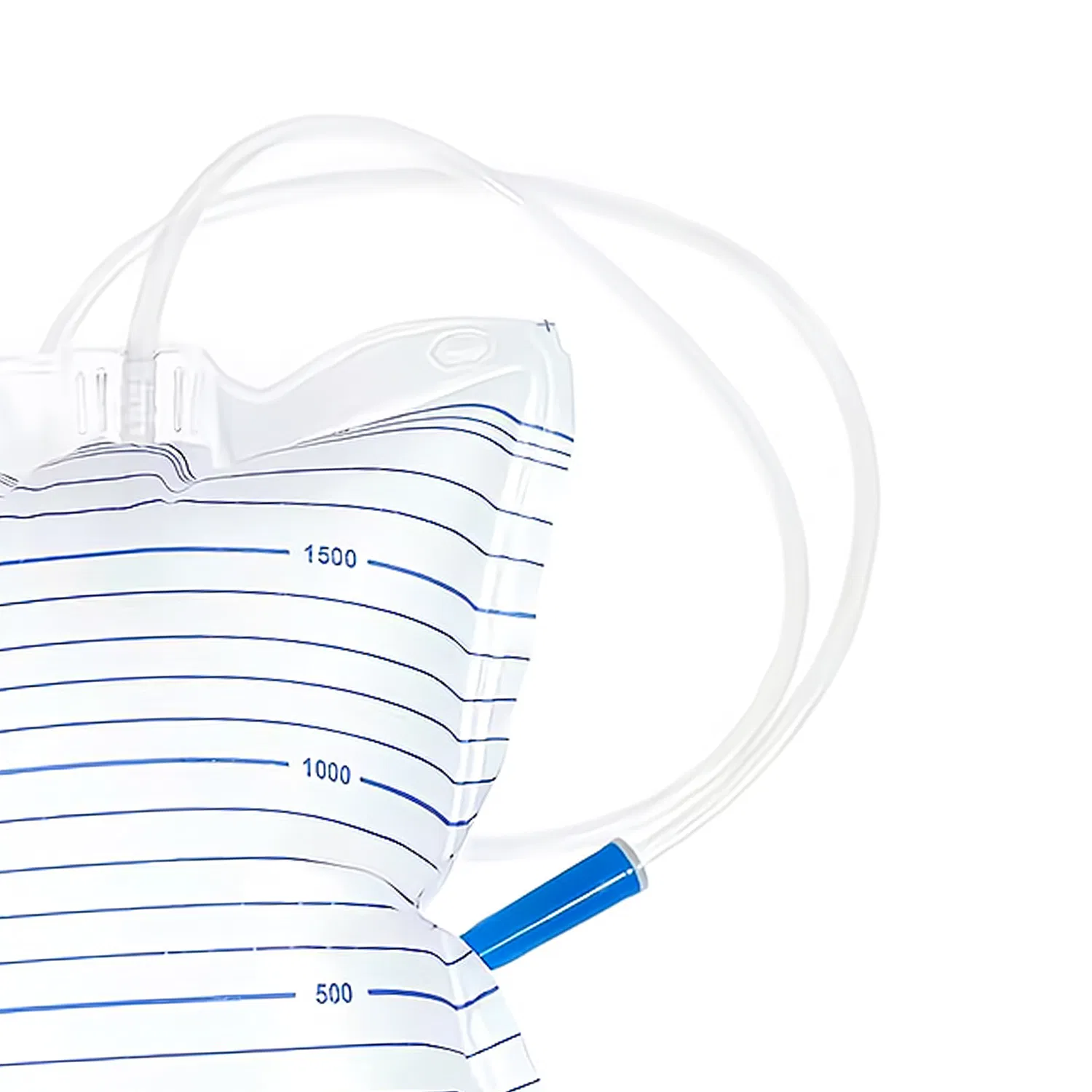 Conjunto de bolsa de drenaje de orina con válvula T estéril premium para uso médico