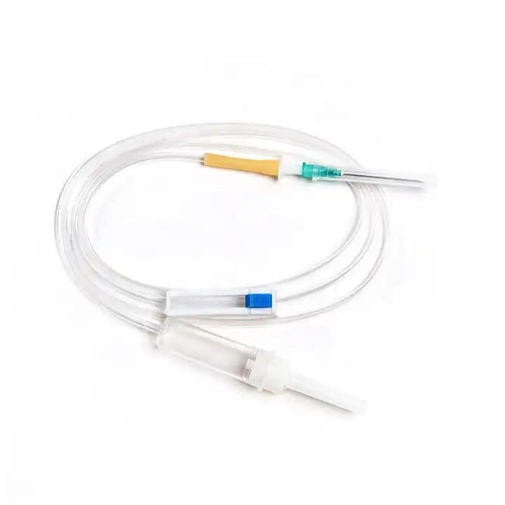 Conjunto de infusión de filtro de precisión IV con regulador de flujo de precisión