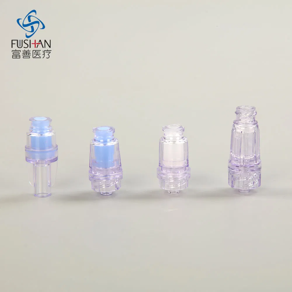 Adaptador de plástico desechable sin aguja Eo estéril de fábrica de suministros médicos Fushan precio CE&ISO13485 certificado OEM, uso de infusión