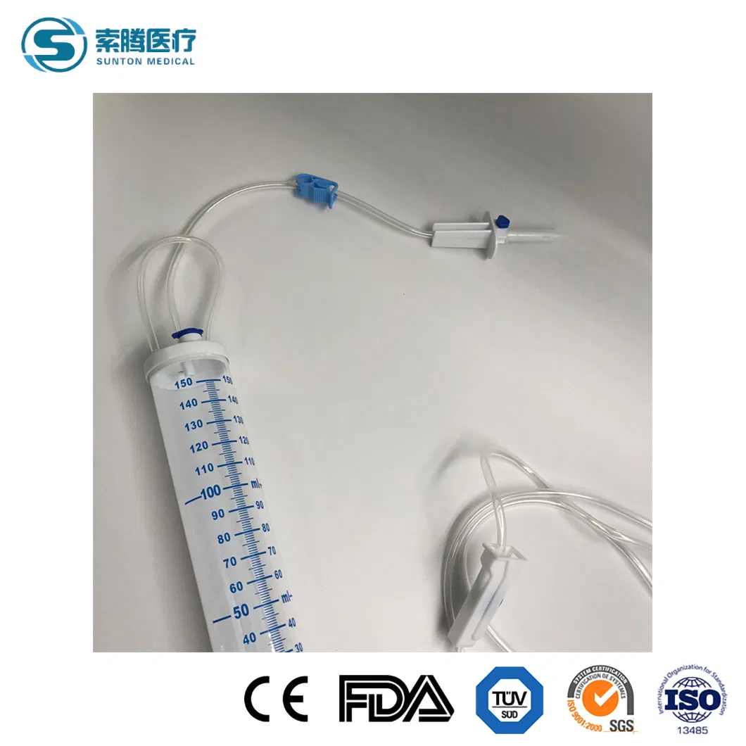 Conjunto de infusión Sunton Burette China Proveedor de conjunto de infusión IV Consumible médico desechable conjunto de infusión de titulación conjunto de infusión