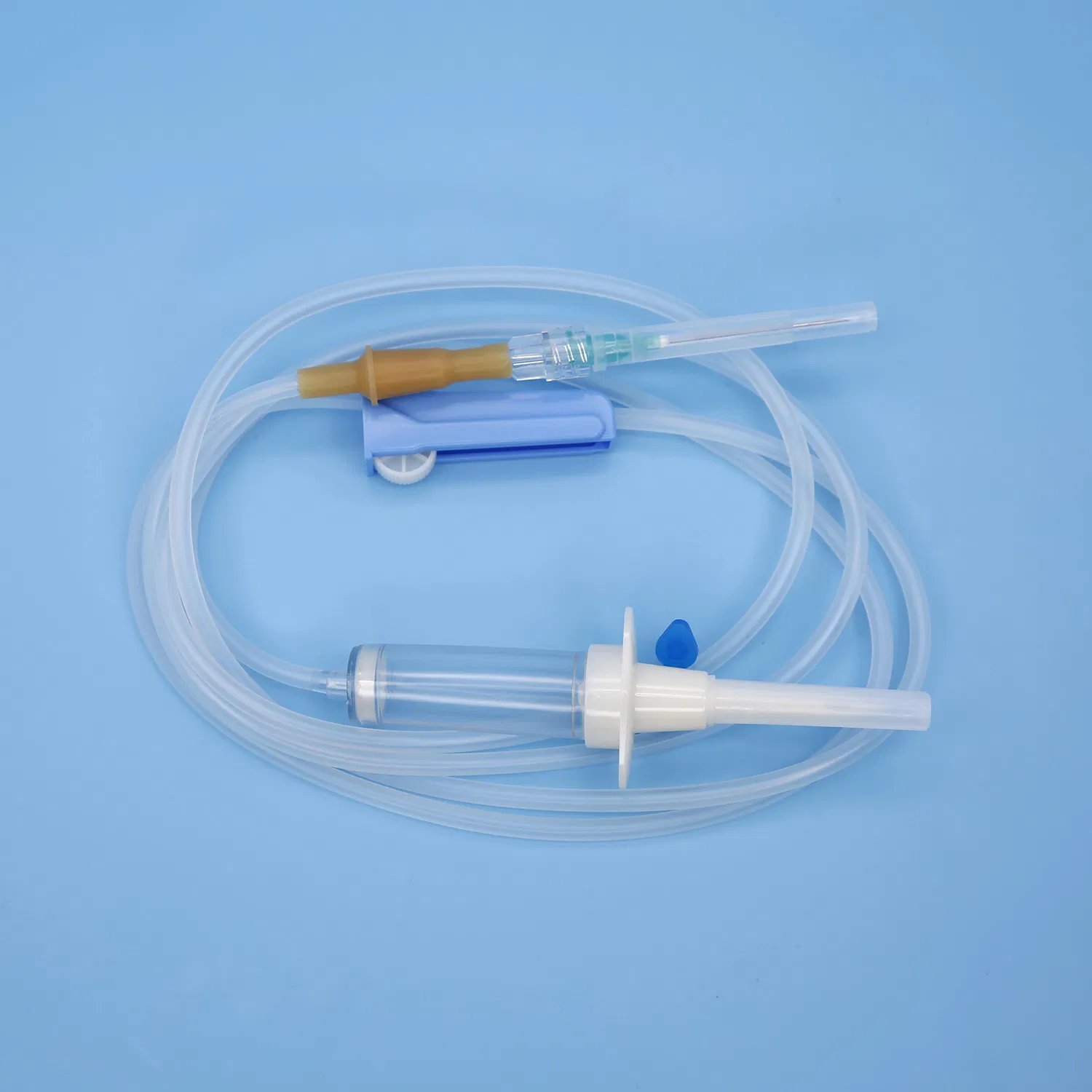 Set de infusión con aguja de alta calidad, desechable para hospital, set de infusión IV