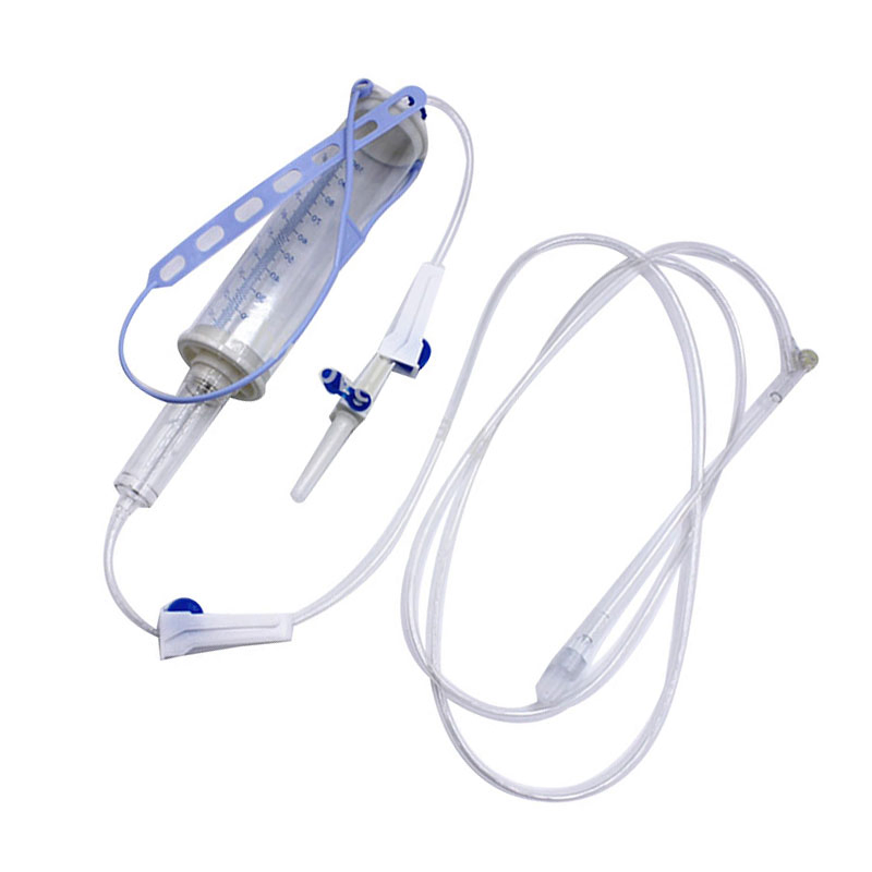 Conjunto de infusión desechable médico pediátrico de volumen medido bureta 100ml, 120ml, 150ml