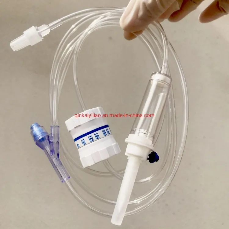 Conjunto de infusión IV con regulador de flujo de precisión con micro regulador