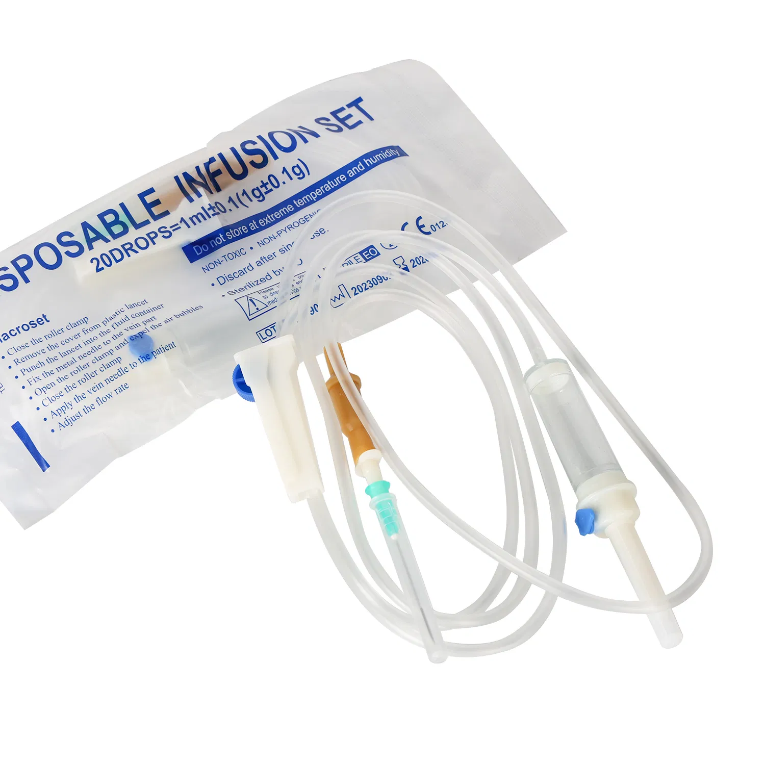 Conjunto de infusión de bureta microgotas de un solo uso