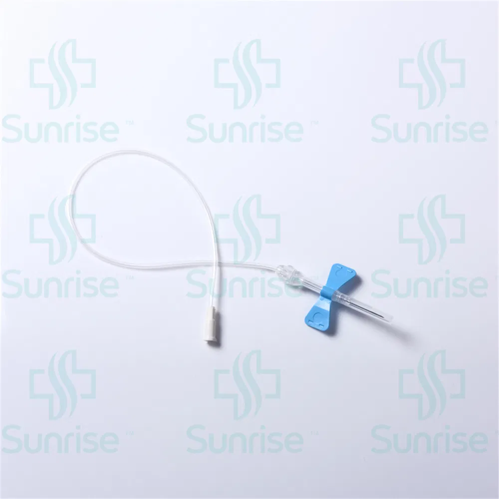 Conjunto de aguja de infusión desechable para venas del cuero cabelludo con silicona