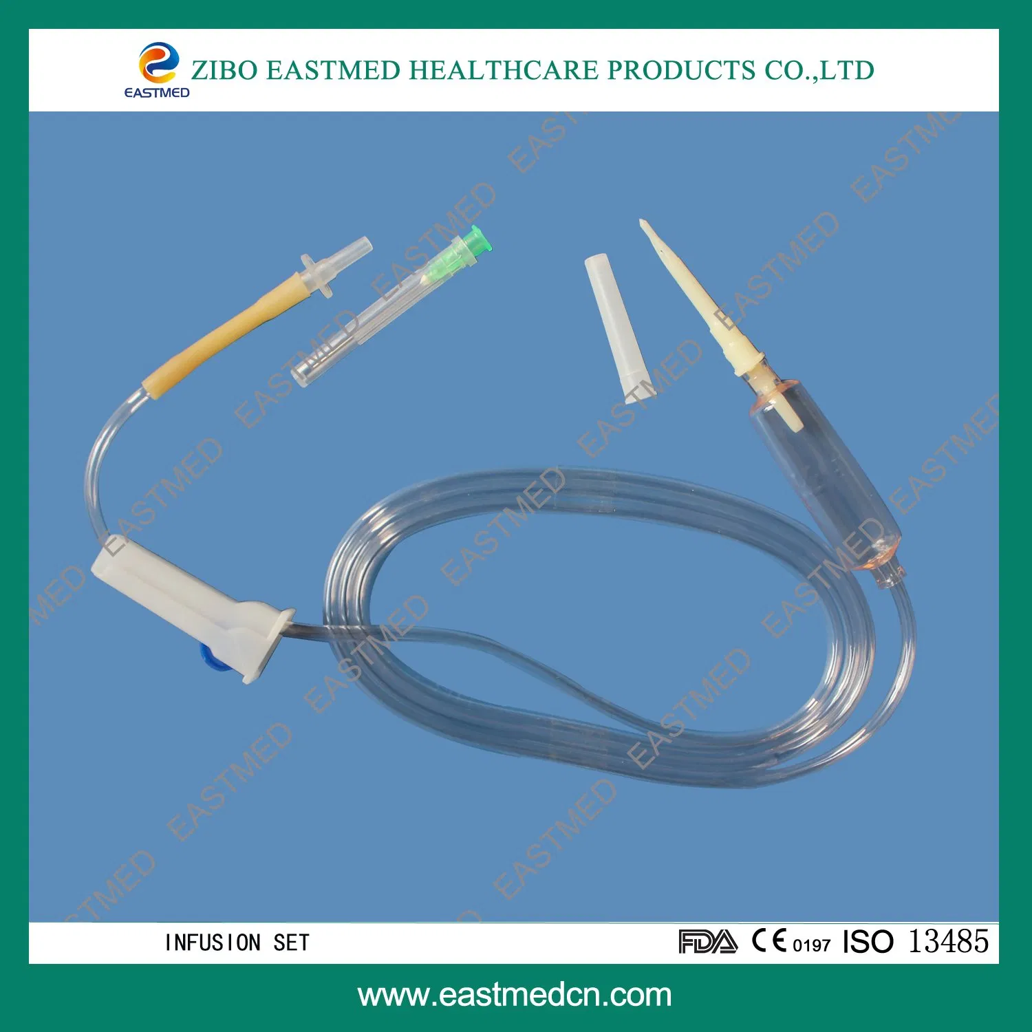 Single Use Light-Proof Medical Infusion Set with Attached Safety Needle