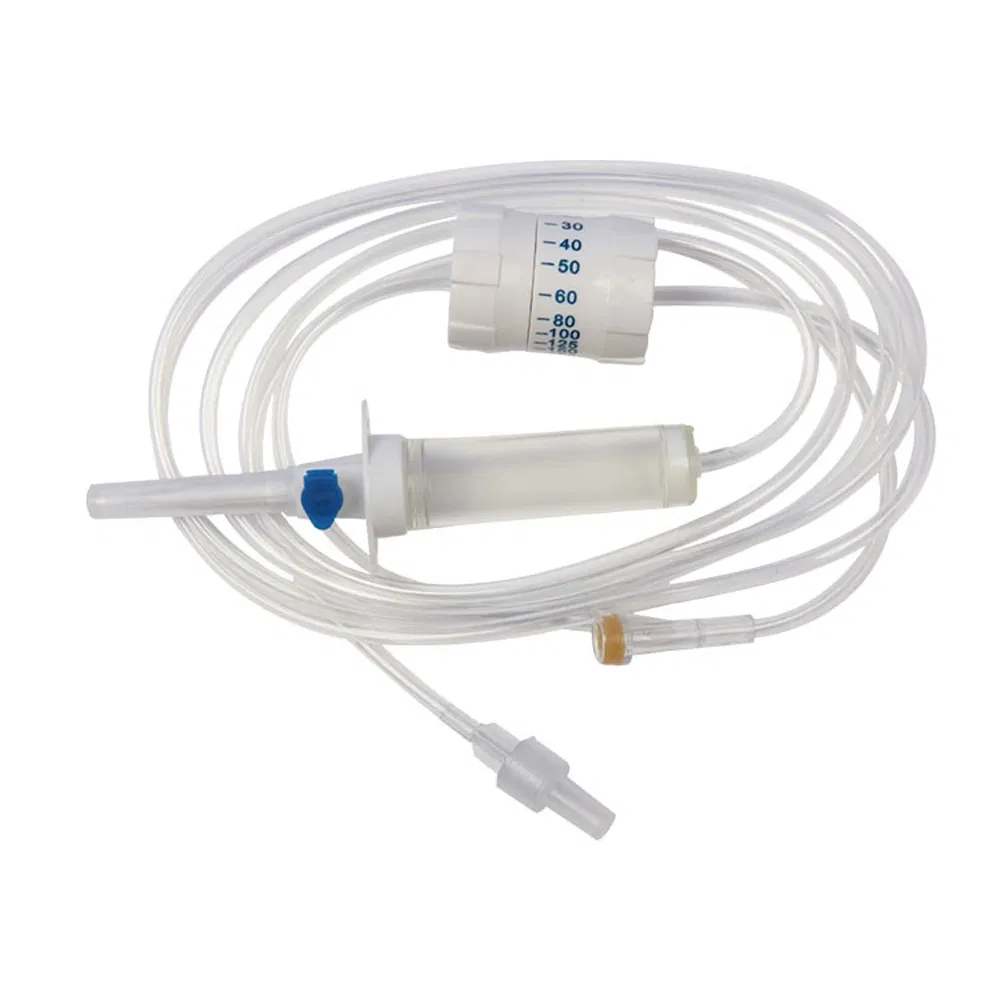 Juego de goteo IV médico desechable 21g