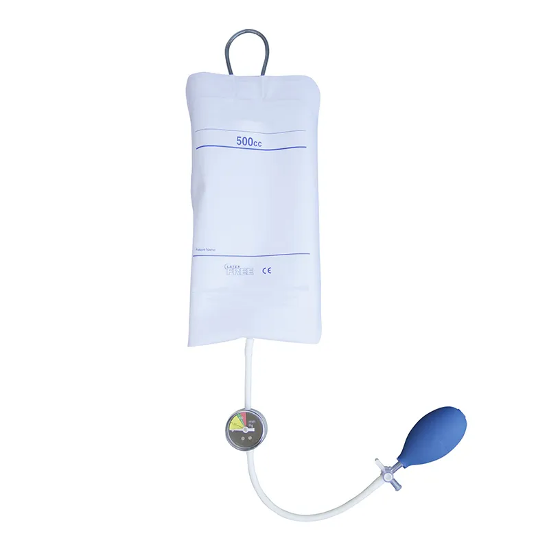 Bolsa de infusión de presión desechable para uso médico con bomba o manómetro