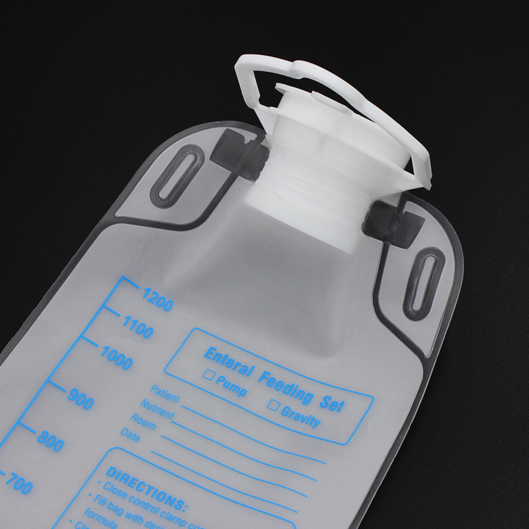 Conjunto de bolsa de alimentación enteral desechable de alta calidad tipo gravedad para infusión
