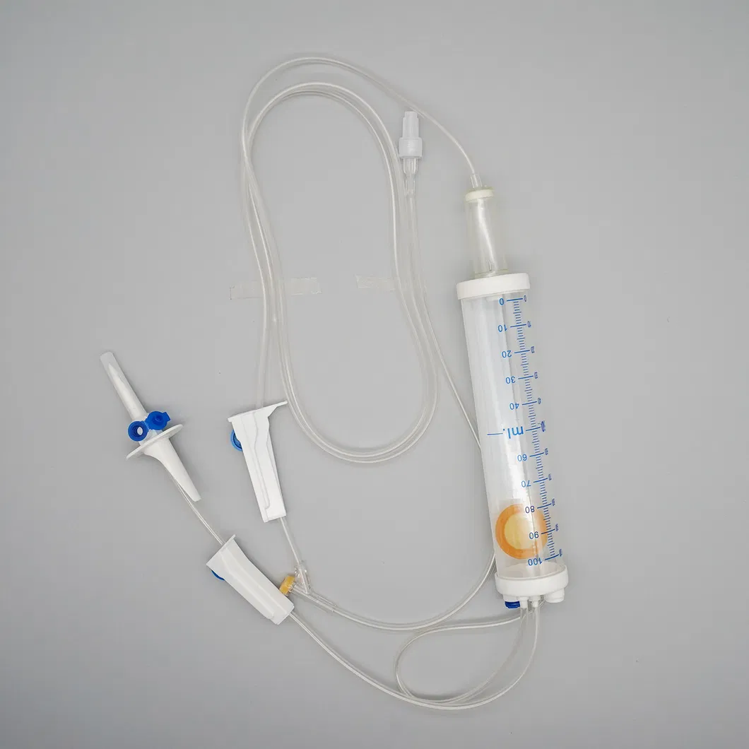 Tubo de extensión con regulador de flujo, juego de infusión con regulador de flujo, juego de IV desechable