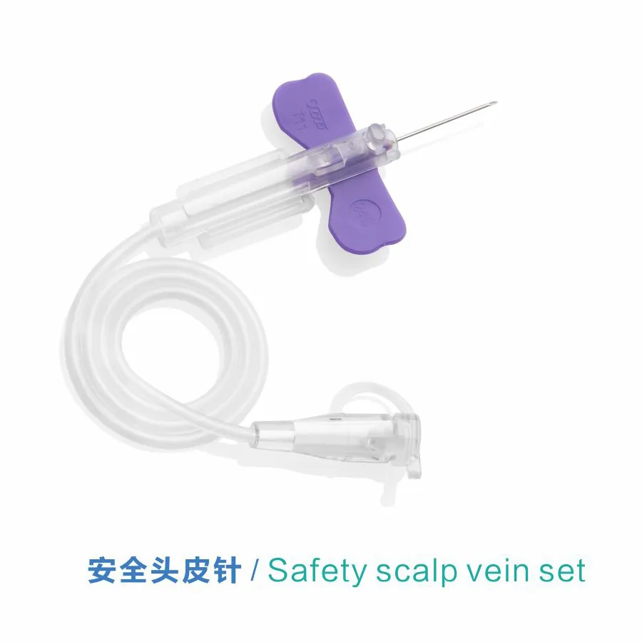 Agujas mariposa desechables para infusión intravenosa, set de venas del cuero cabelludo