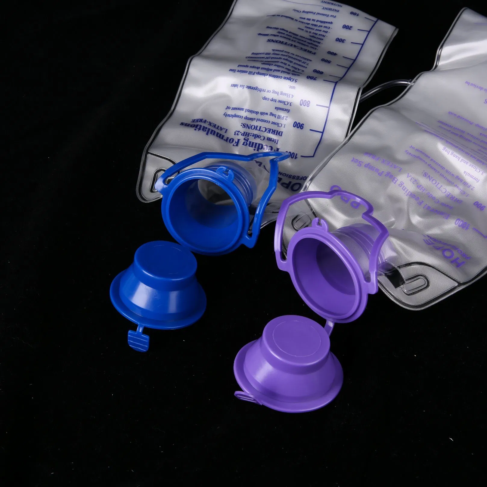 Conjunto de bolsa de alimentación por infusión enteral de PVC tipo gravedad