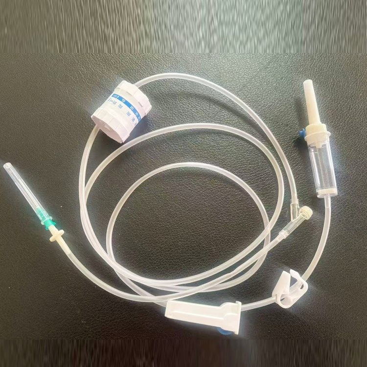 Conjunto de infusión regulador de flujo de extensión IV estéril desechable de precisión médica