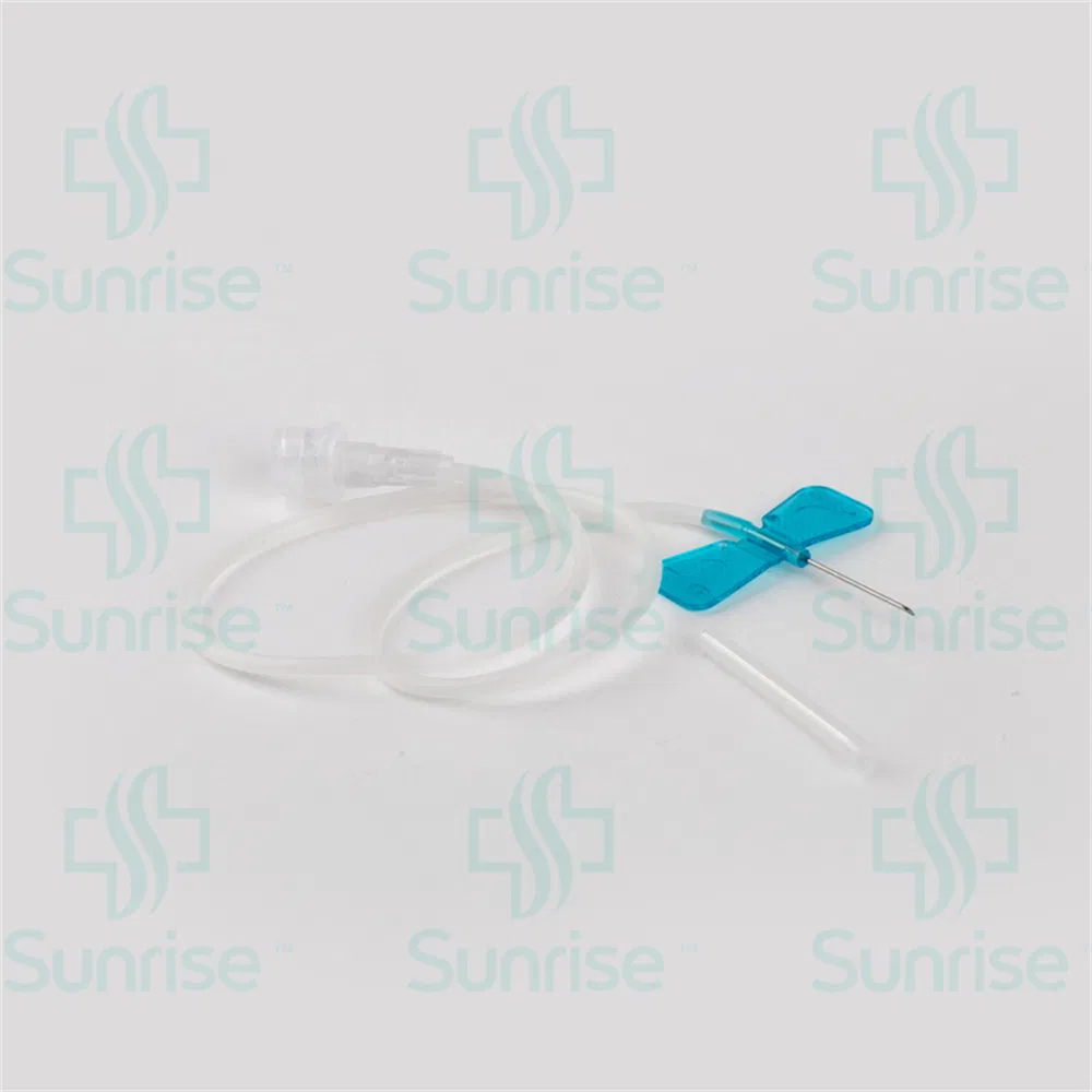 Conjunto de aguja de infusión desechable para venas del cuero cabelludo con silicona