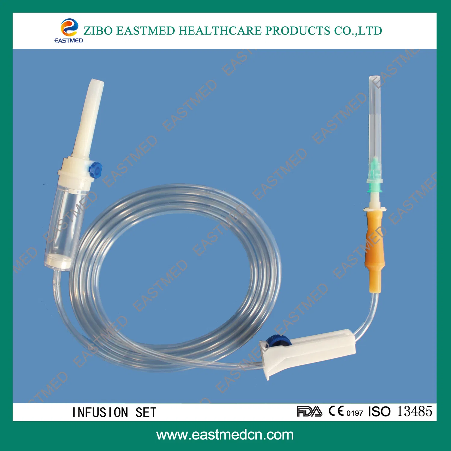Medical PVC Infusion Set Single Use Safety Needle with Flow Regulator