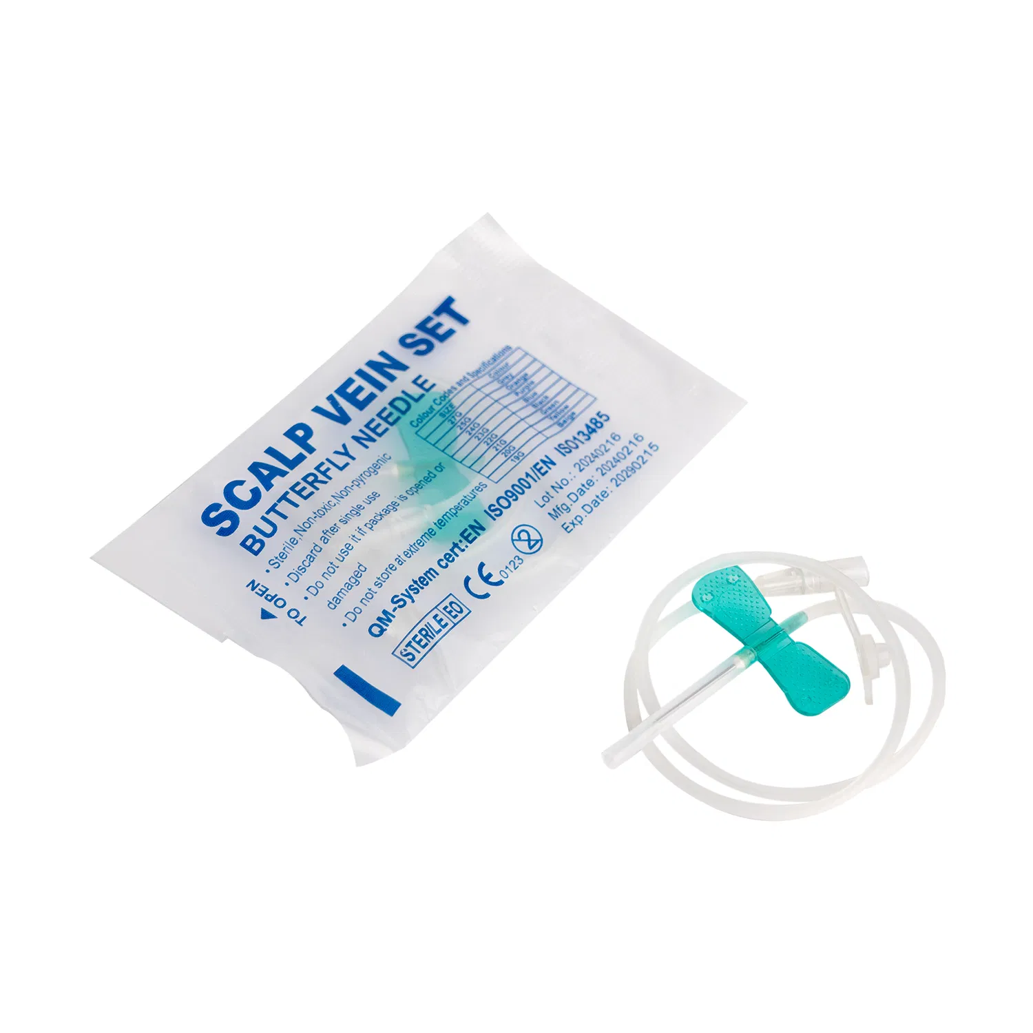 Aguja de cuero cabelludo médica desechable en paquete individual estéril con punta roma 27g 30g conjunto de infusión de vena del cuero cabelludo