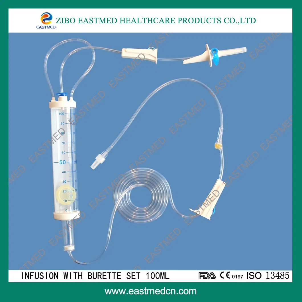 Dispositivo de Quimioterapia de Precisión Estéril 100ml Conjunto de Infusión Pediátrico con Bureta