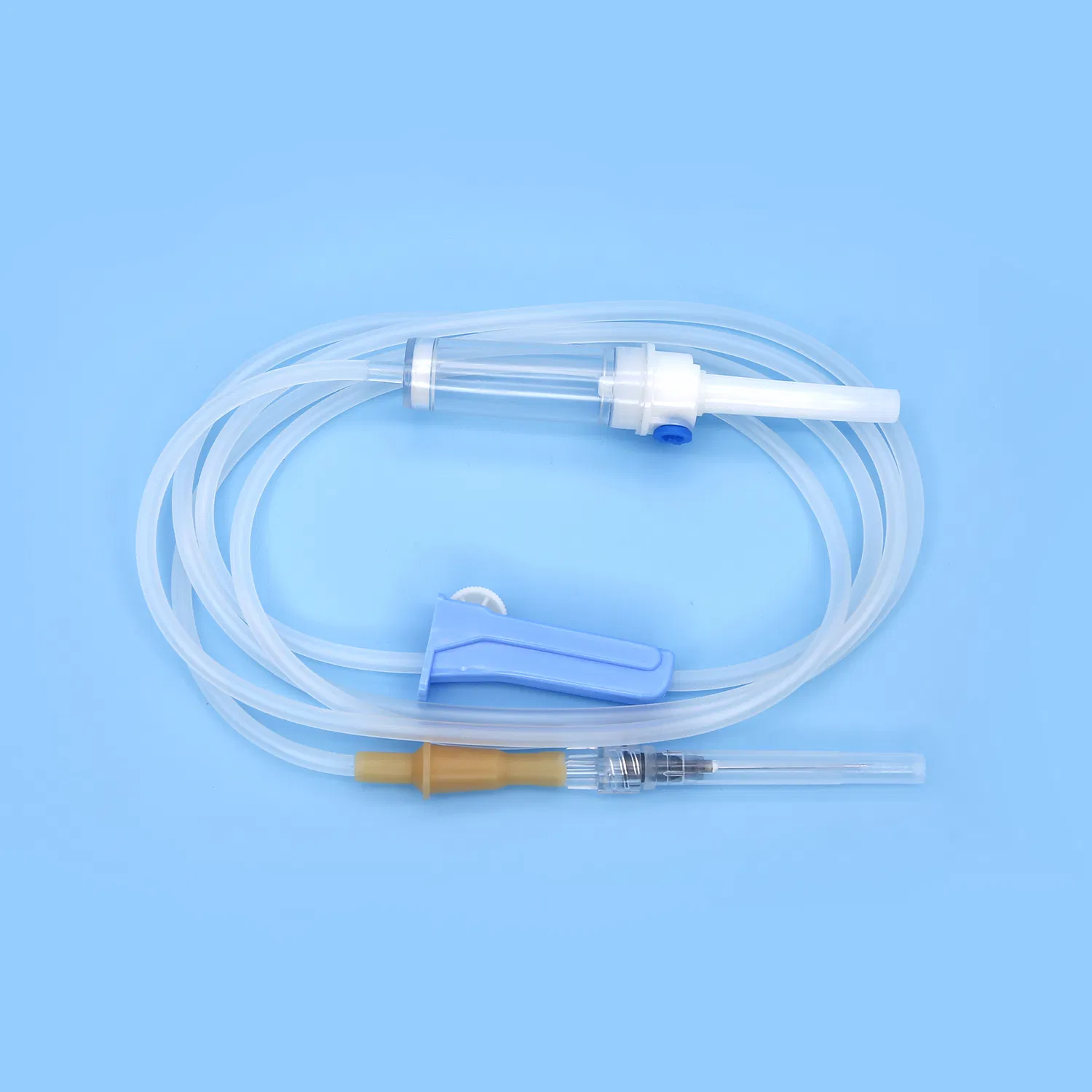 Set de infusión con aguja de alta calidad, desechable para hospital, set de infusión IV