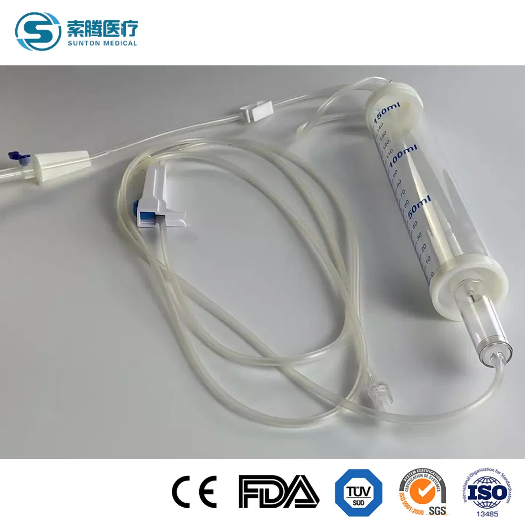 Conjunto de infusión Sunton Burette China Proveedor de conjunto de infusión IV Consumible médico desechable conjunto de infusión de titulación conjunto de infusión