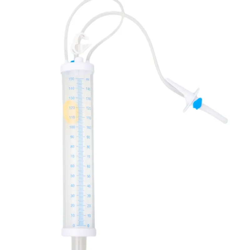 Set de infusión intravenosa pediátrica con bureta