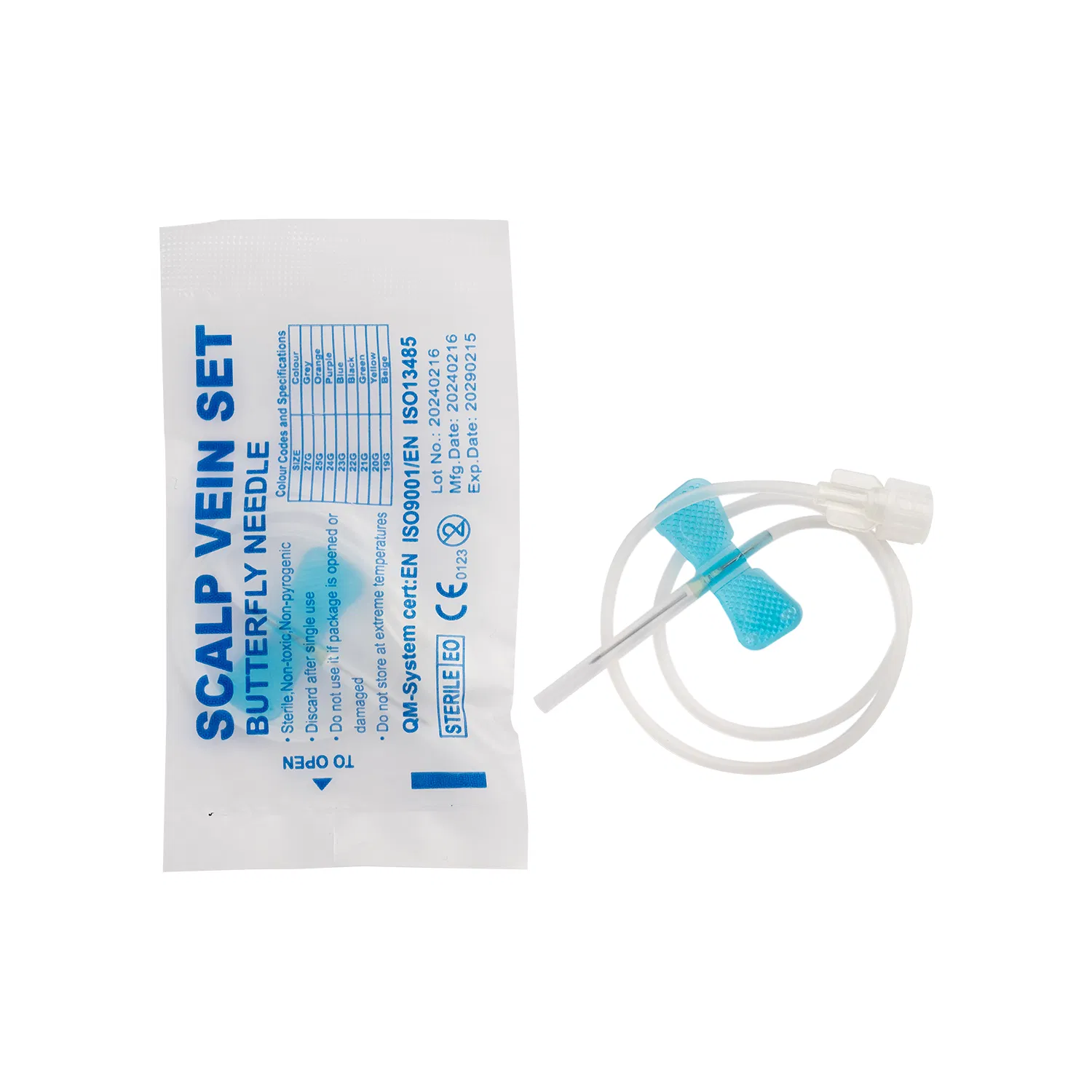 Aguja de cuero cabelludo médica desechable en paquete individual estéril con punta roma 27g 30g conjunto de infusión de vena del cuero cabelludo