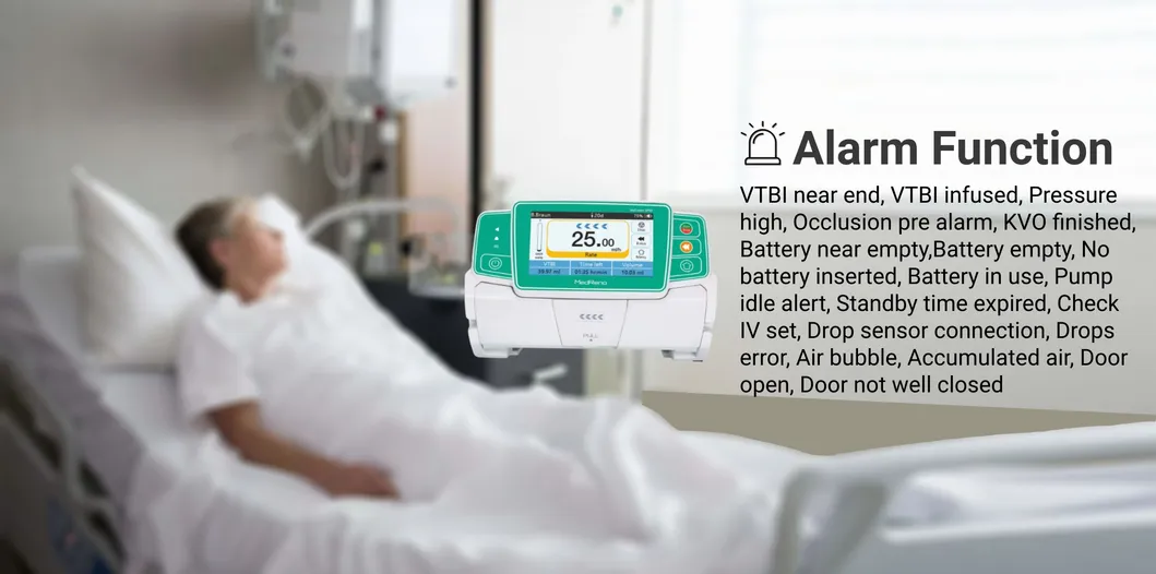 Bomba de infusión automática micro con pantalla táctil grande y alta precisión