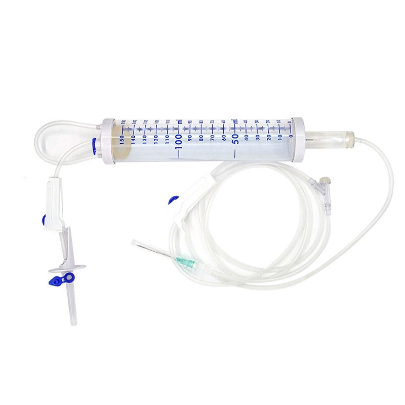 Conjunto de Infusión IV Pediátrico con Bureta 150ml Conjunto de Infusión Desechable con 21-25g Agujas