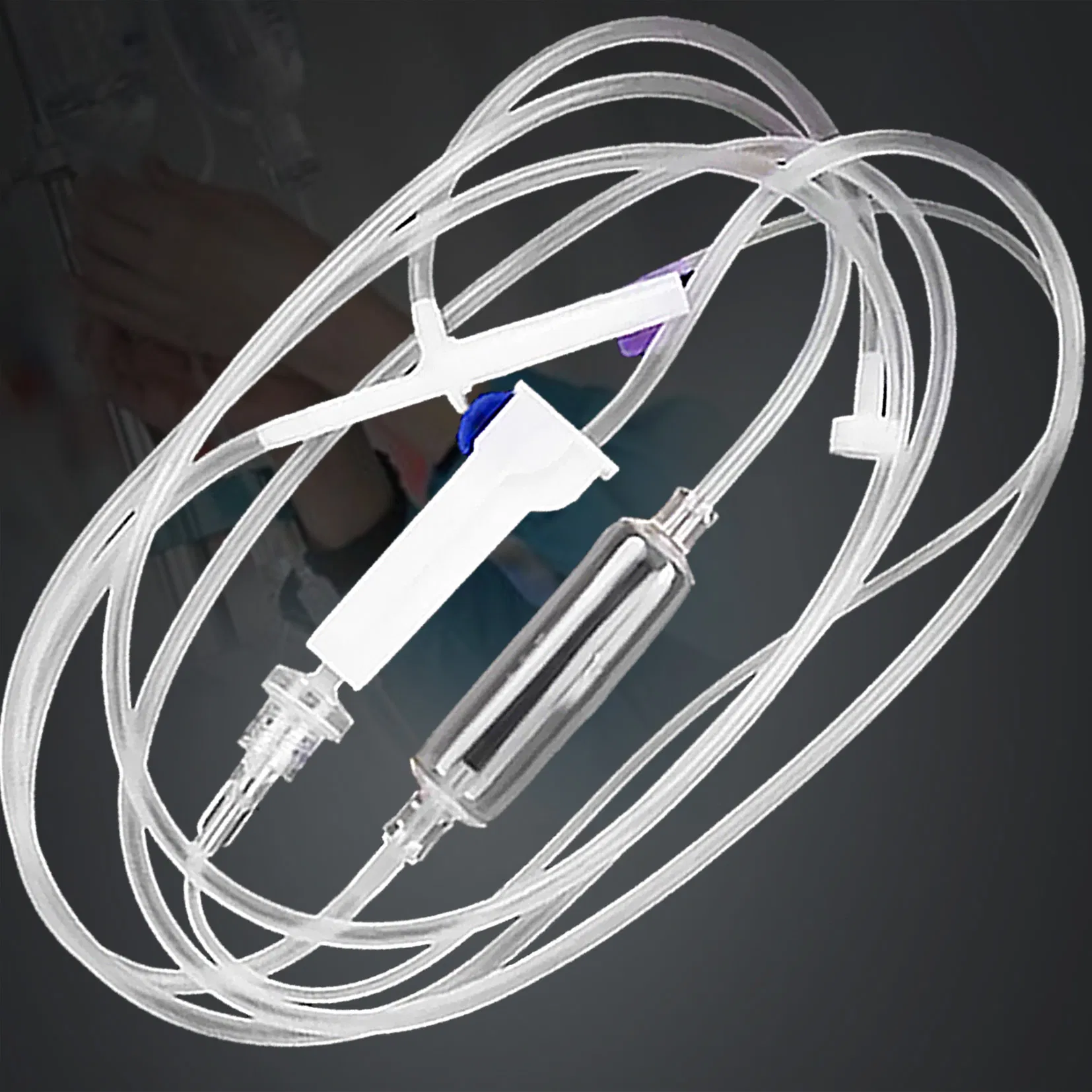 Conjunto de infusión IV estéril con tecnología de control de flujo de precisión