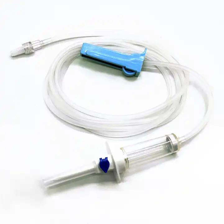 Conjunto de infusión de filtro de precisión IV con regulador de flujo de precisión