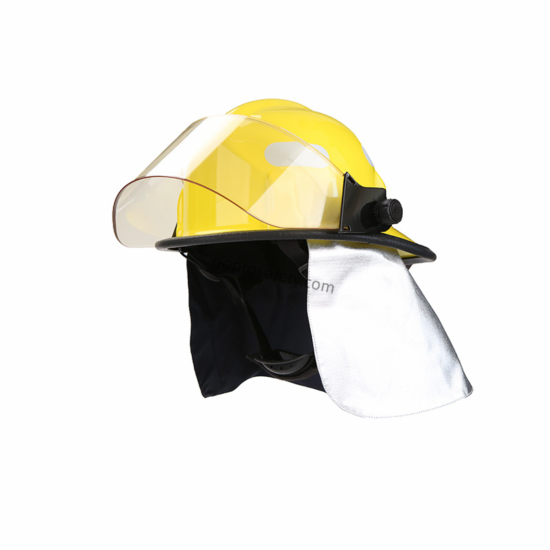 Cheap High-Temperature Firefighting Helmet with Neck Protection Companies, Product