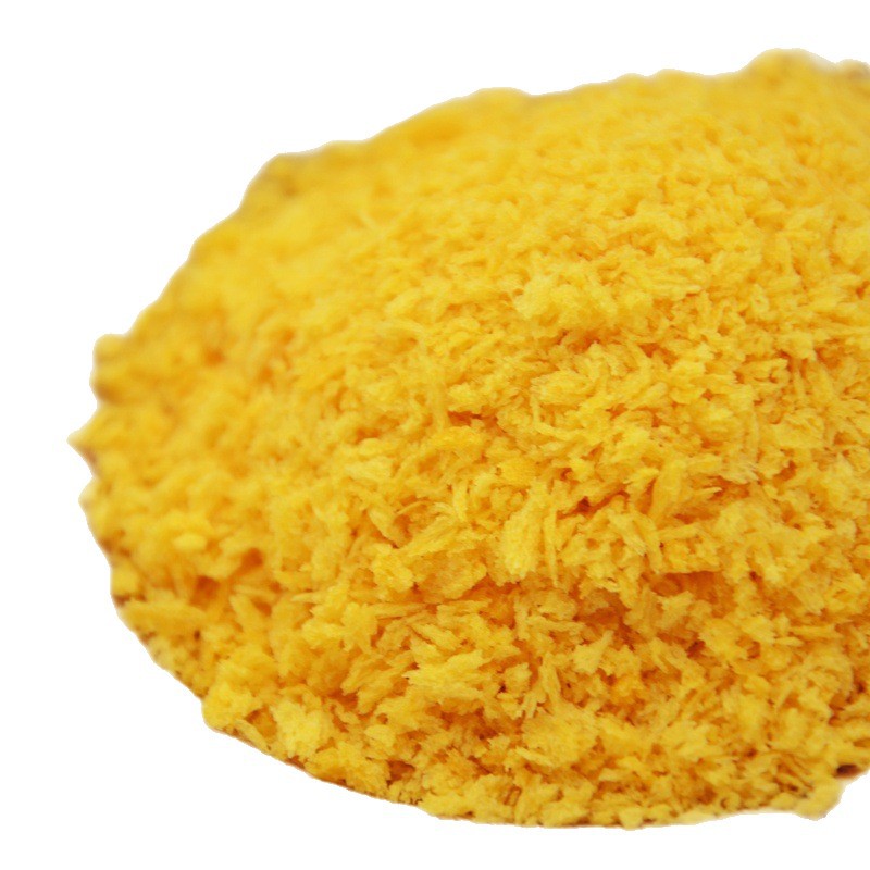 Large bag of yellow breadcrumbs, 10kg, for crispy coating, commercial use, crescent-shaped and star-shaped for fried chicken.