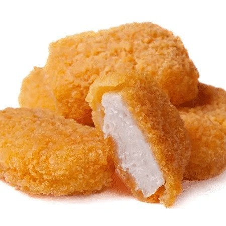 Large bag of yellow breadcrumbs, 10kg, for crispy coating, commercial use, crescent-shaped and star-shaped for fried chicken.