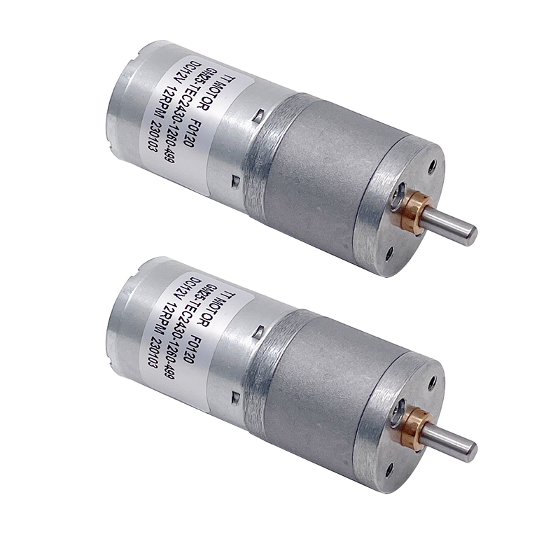 12 Volt Low Speed Mini Gearbox Motor Dc Brush Motor Mini Machine Use 12v 25mm Diameter Motor
