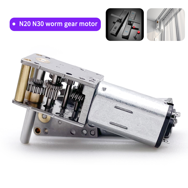 Small Size Worm Gear Box 12*20mm High Reduction Ratio N30 Mini Gear Motor 6v 12v Dc Worm Gear Motor