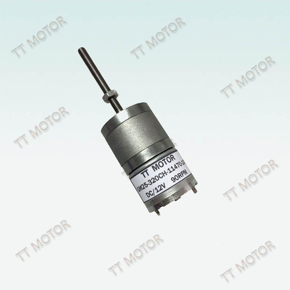 Motor with screw shaft and pinion