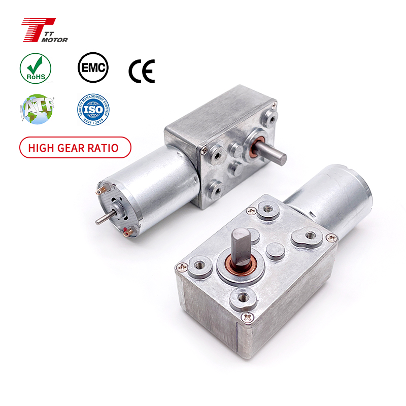 High Torque 370 Small Brush Worm Gearbox Motor 6v 12v 24v Electric DC Worm Gear Motor with Reducer