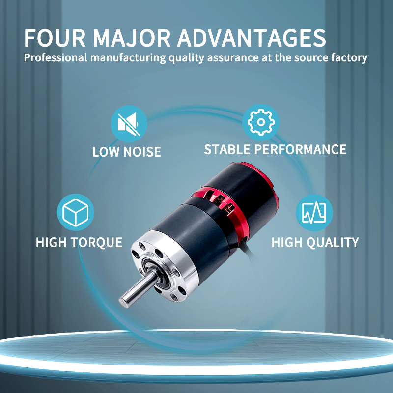 External Rotor Planetary Gear Motor 12V 42mm Permanent Magnet 5-925RPM Compact Design for Industrial Home Appliance