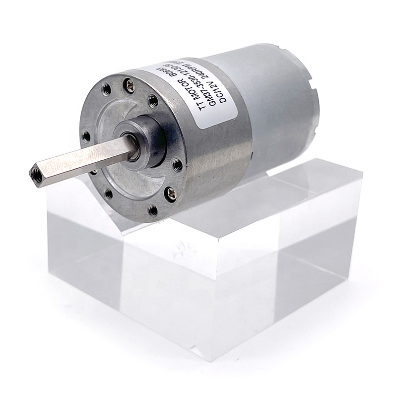 6V 12V 24V Permanent Magnet Motor with Gearbox 37mm High Speed GM37-3530 Electric Gear Motor with Optional Encoder