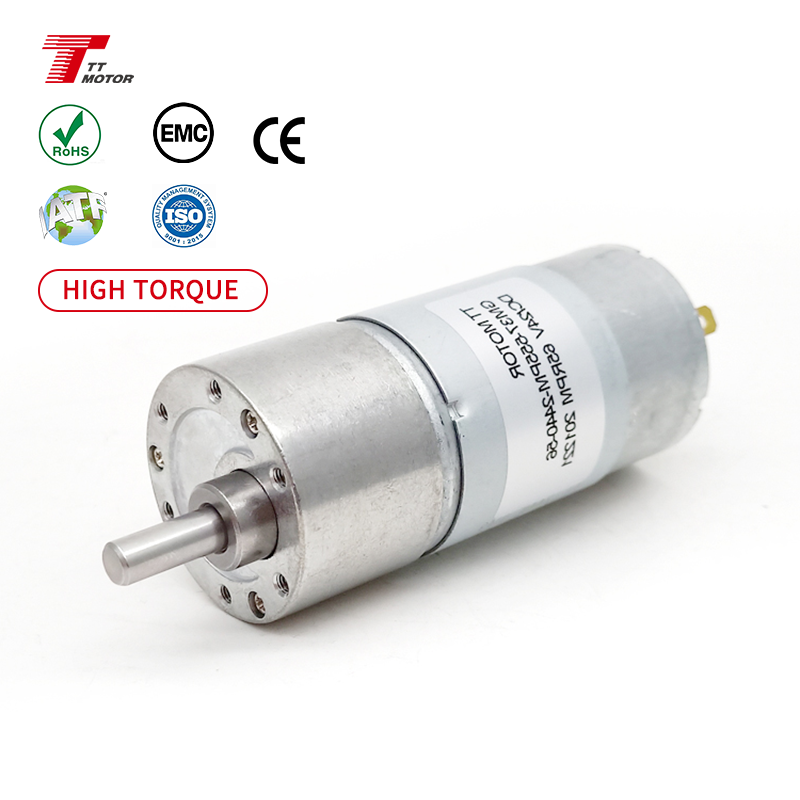 High Torque 12V 24V 37mm Permanent Magnet Brush DC Gear Motor with Optional Encoder