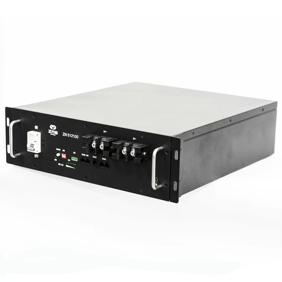 Batería de Almacenamiento de Energía Montada en Rack 51.2V 100ah 5120wh LiFePO4 Zn512100-R Energía Solar