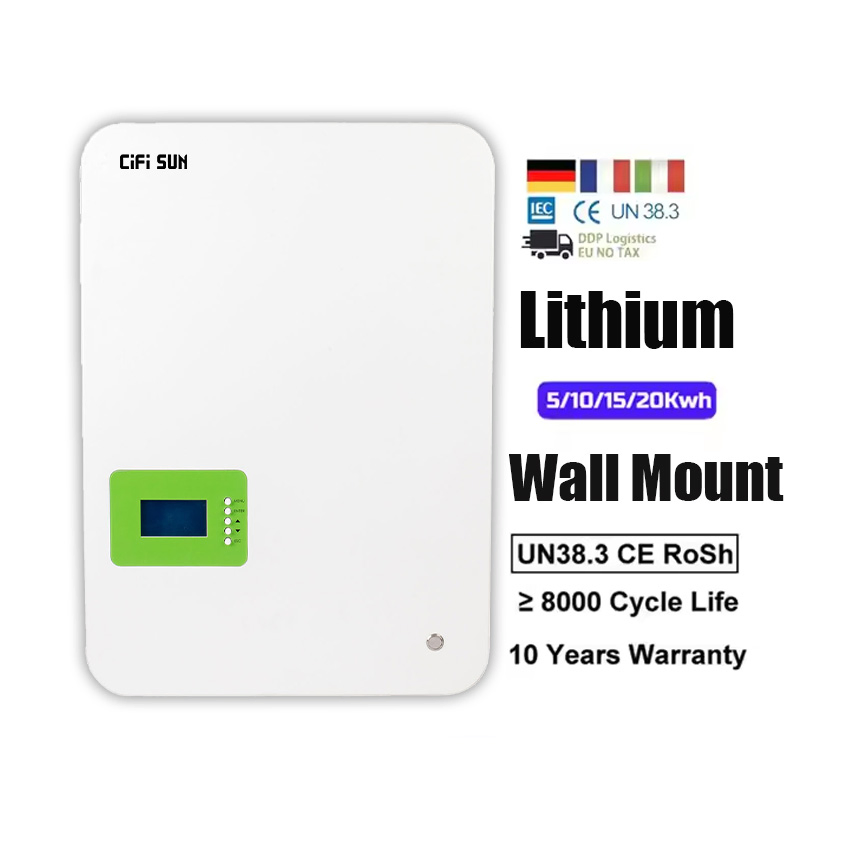 Venta Caliente 51.2V 150ah 7.6kwh Sistema de Almacenamiento de Energía Solar para el Hogar Montaje en Pared Residencial Ess con BMS Integrado