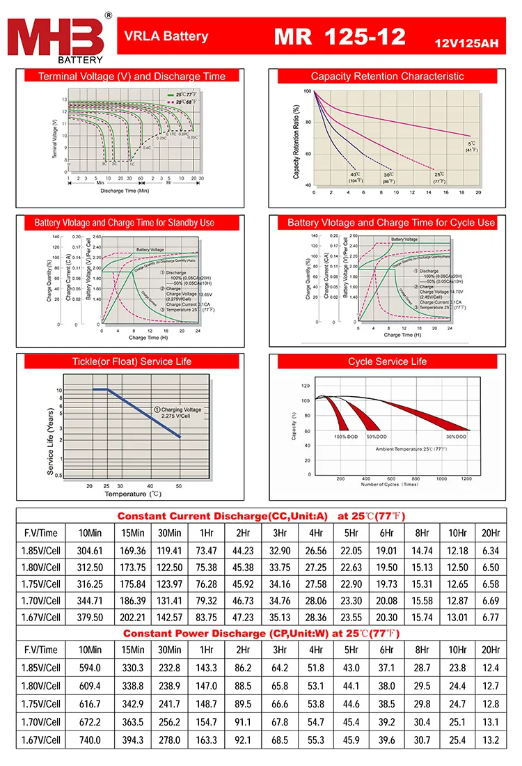 Especificaciones técnicas de carga
