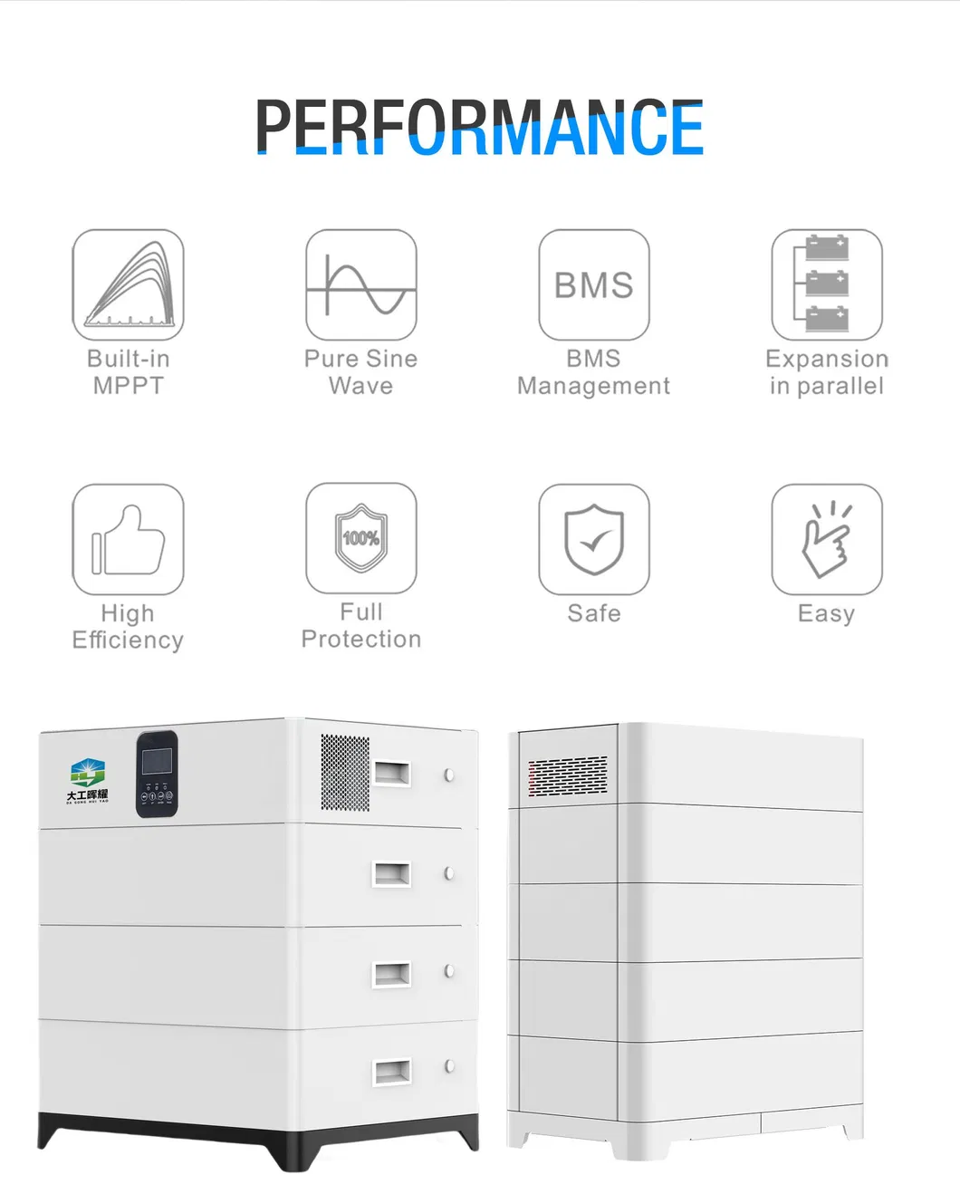 Batería de Almacenamiento de Energía Solar de Alta Tensión 15kwh 20kwh 30kwh 40kwh 50kwh LiFePO4 para Aplicaciones Residenciales y Comerciales de Ess