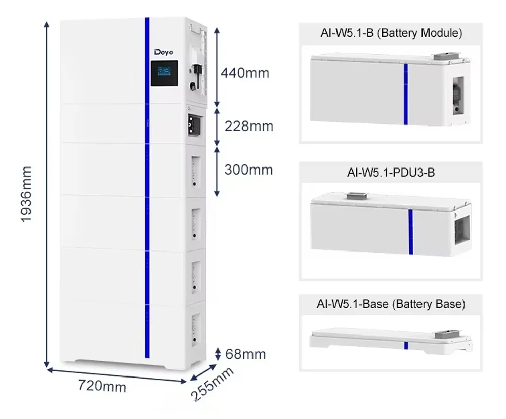 Especificación de dimensiones de batería Deye