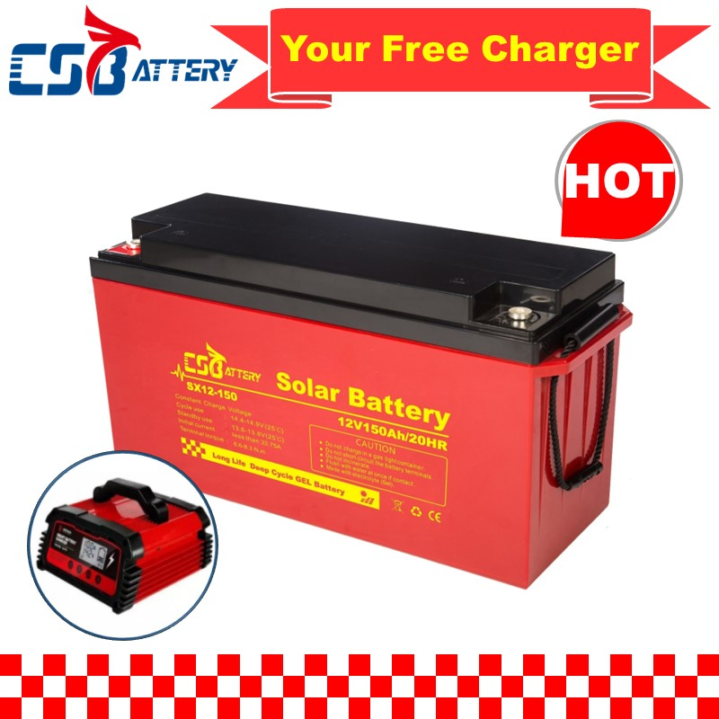 Batería de Gel Recargable de Ciclo Profundo Csbattery 12V 100ah/150ah/200ah para Almacenamiento Solar Panel/Inverter/Power-Tool/UPS/Electric-Scooter/Bicycle/Vehicle/Pack/6V/Csb