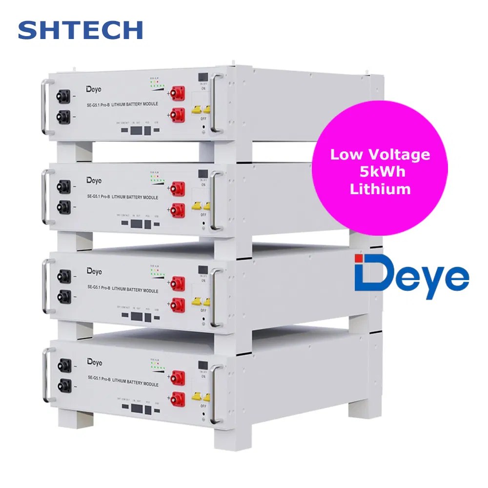 Factory Price Deye Low Voltage 5kwh 10kwh 16kwh Rechargeable Lithium Ion LiFePO4 Battery for Home Energy Storage System in Solar Panel